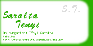 sarolta tenyi business card