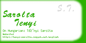 sarolta tenyi business card